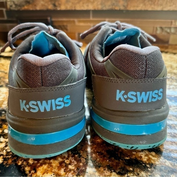 Men’s K-Swiss Aosta 7.0 blue n grey tennis shoes - Picture 4 of 10